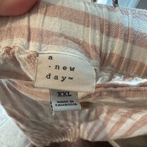 A New Day Pink and White Striped Top XXL